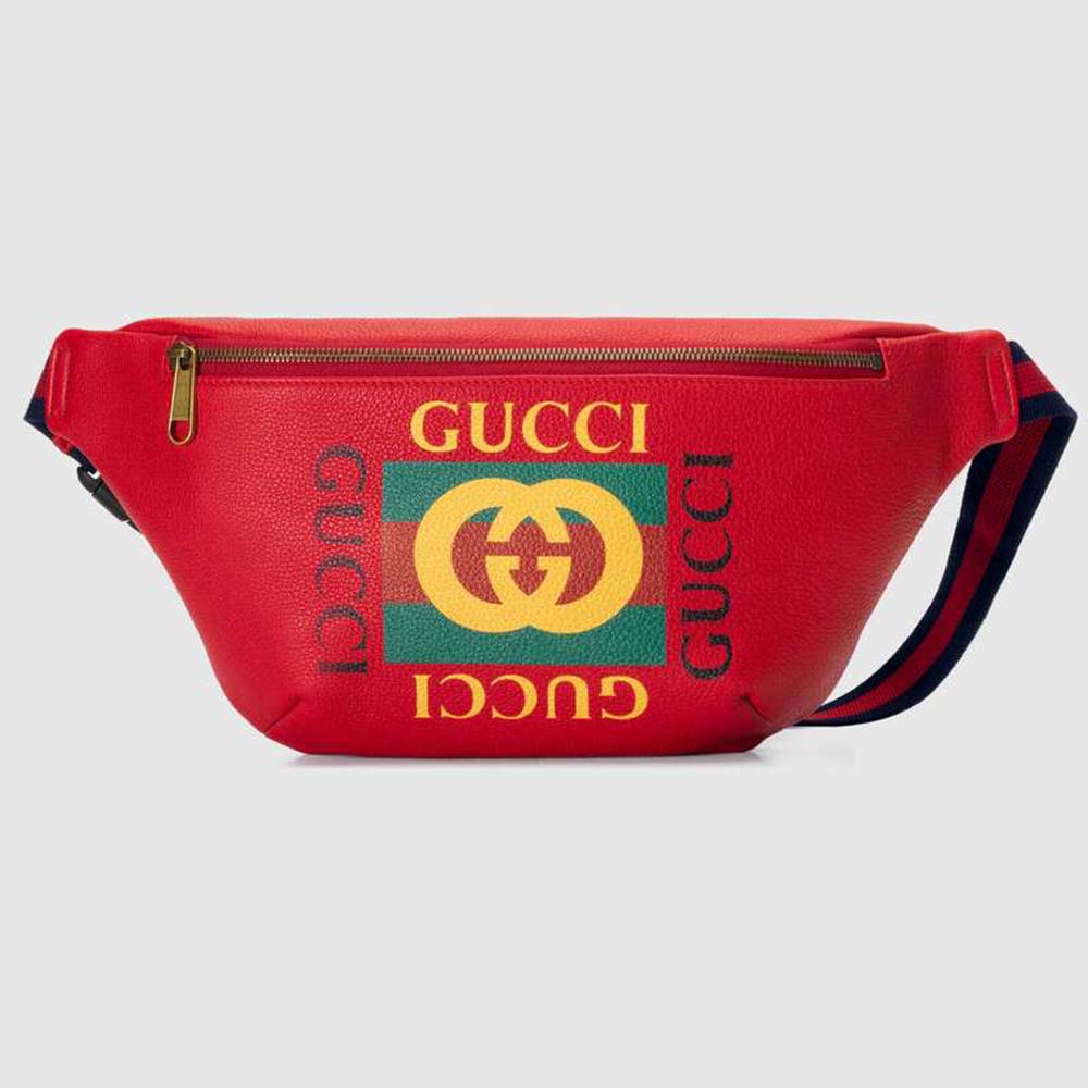 Gucci GG Unisex Gucci Print Leather Belt Bag