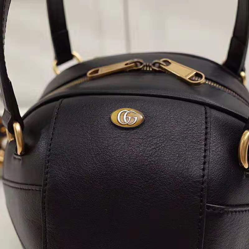 Gucci GG Unisex Basketball Shaped Tote Bag-Black