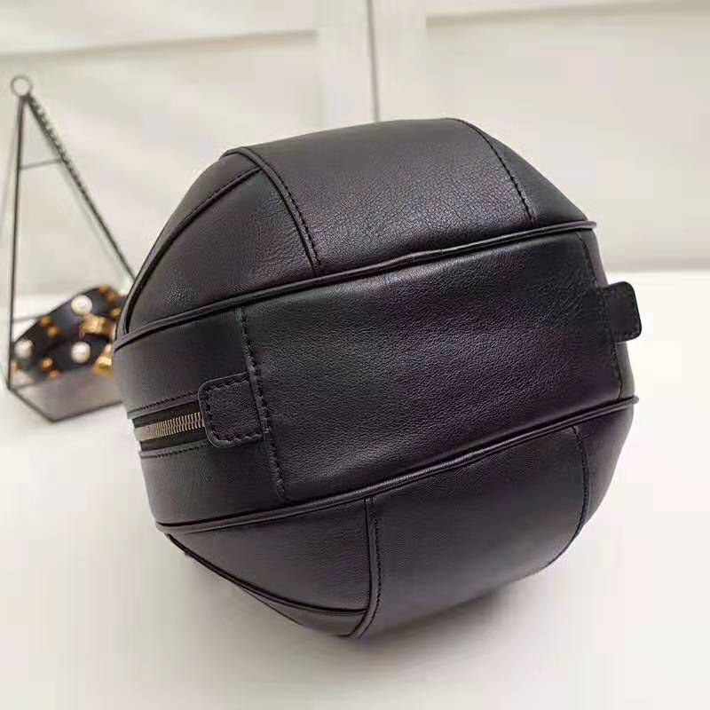 Gucci GG Unisex Basketball Shaped Tote Bag-Black