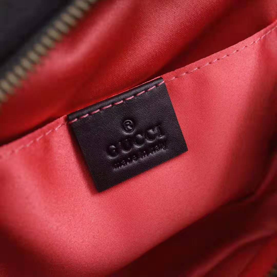 Gucci GG Women GG Marmont Velvet Small Shoulder Bag-Black