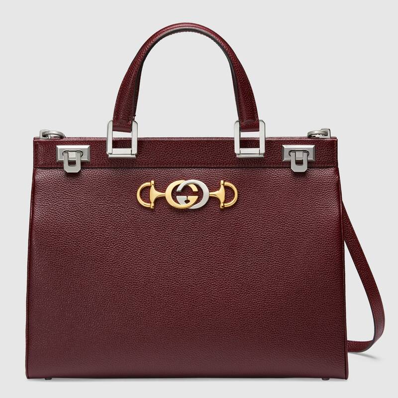 Gucci GG Women Gucci Zumi Smooth Leather Medium Top Handle