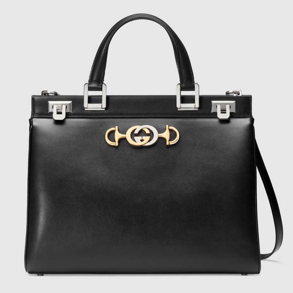 Gucci GG Women Gucci Zumi Smooth Leather Medium Top Handle