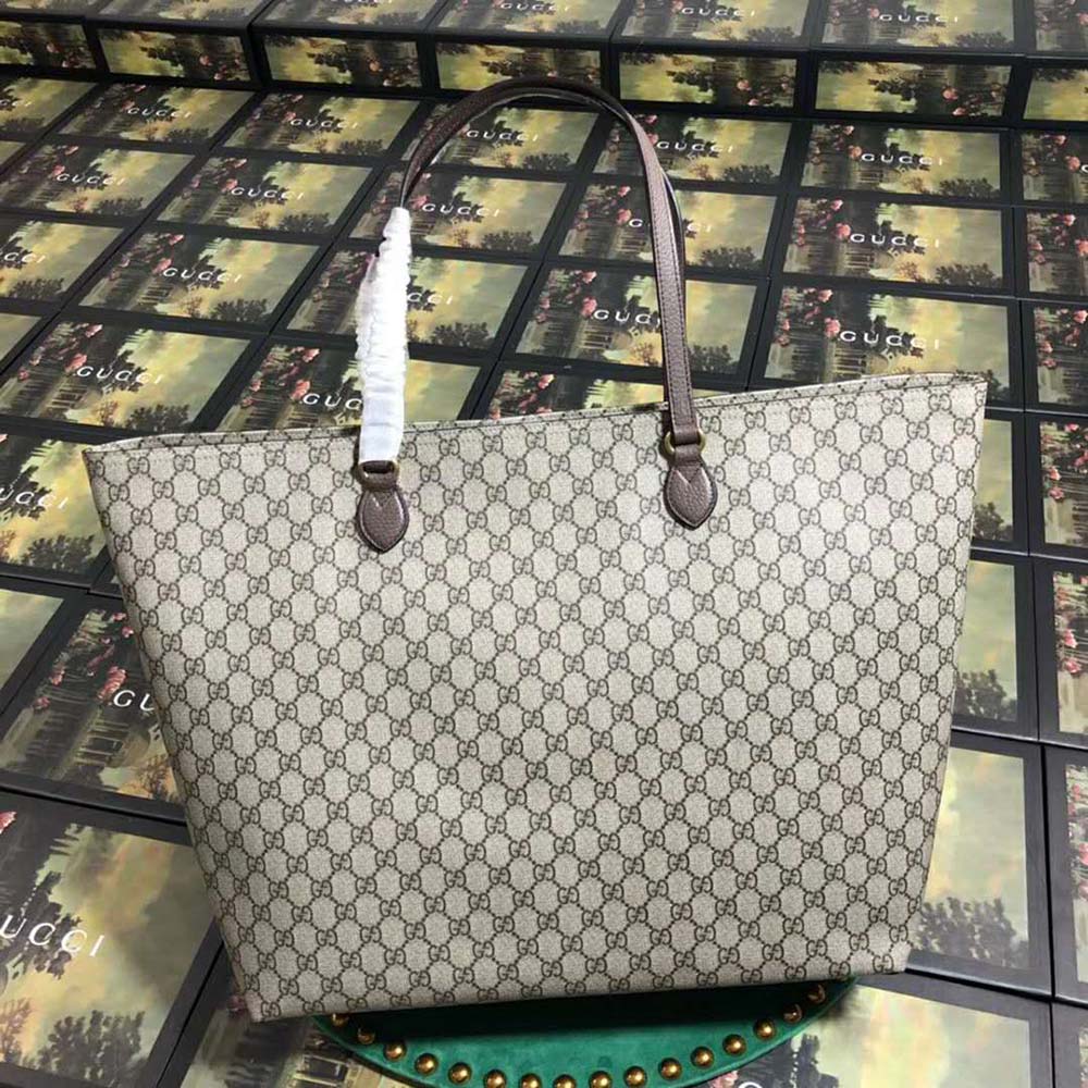Gucci GG Women Ophidia GG Large Tote-Brown