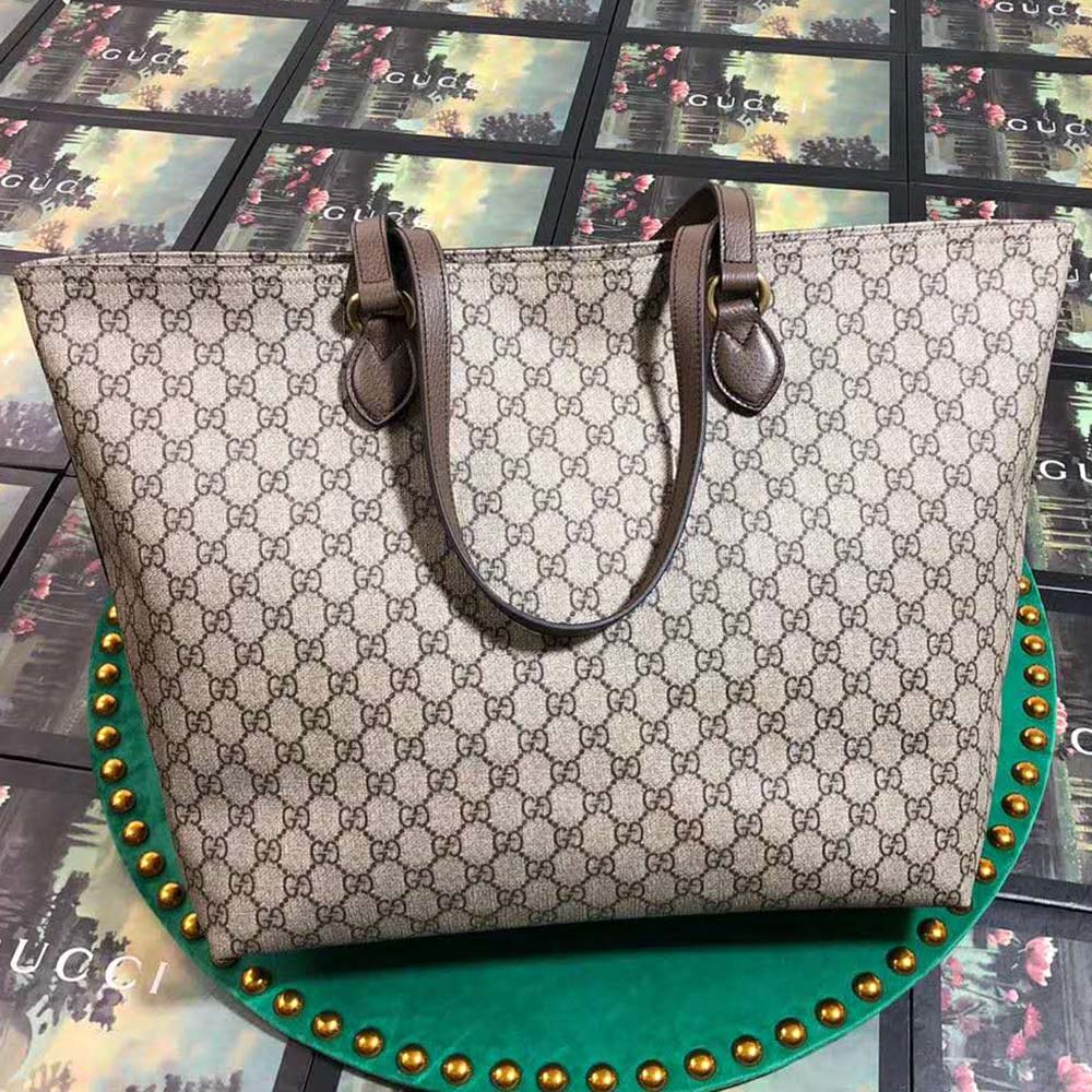 Gucci GG Women Ophidia GG Medium Tote-Brown