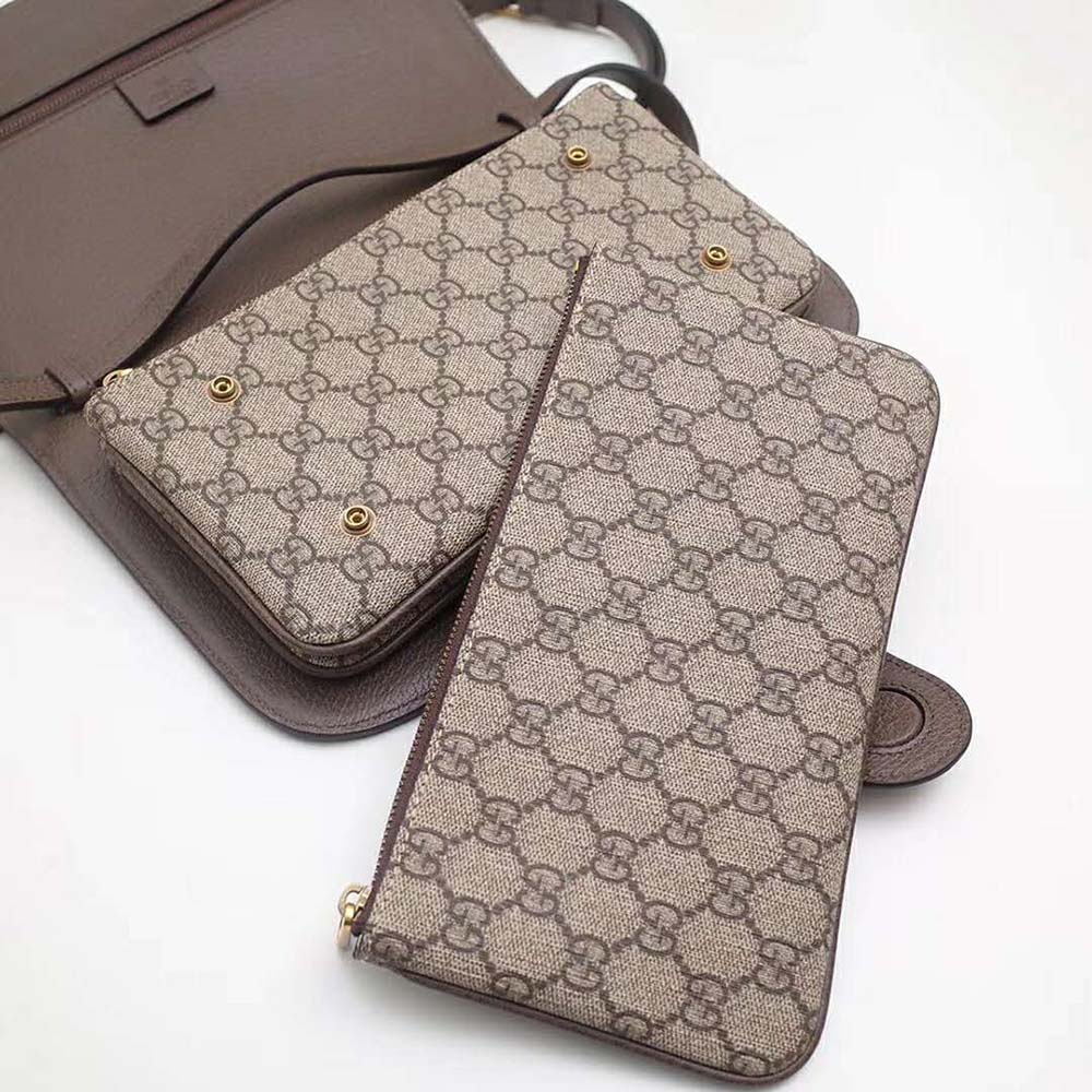 Gucci GG Unisex Ophidia GG Messenger Bag-Brown