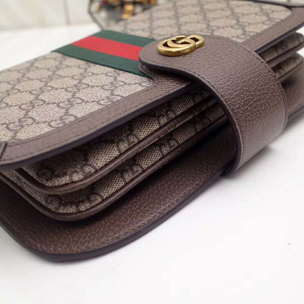 Gucci GG Unisex Ophidia GG Messenger Bag-Brown