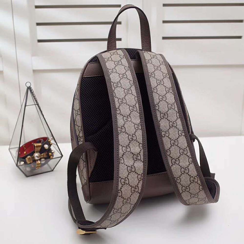 Gucci GG Unisex Ophidia GG Small Backpack-Brown
