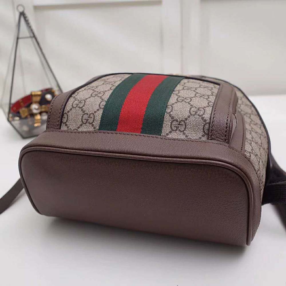 Gucci GG Unisex Ophidia GG Small Backpack-Brown