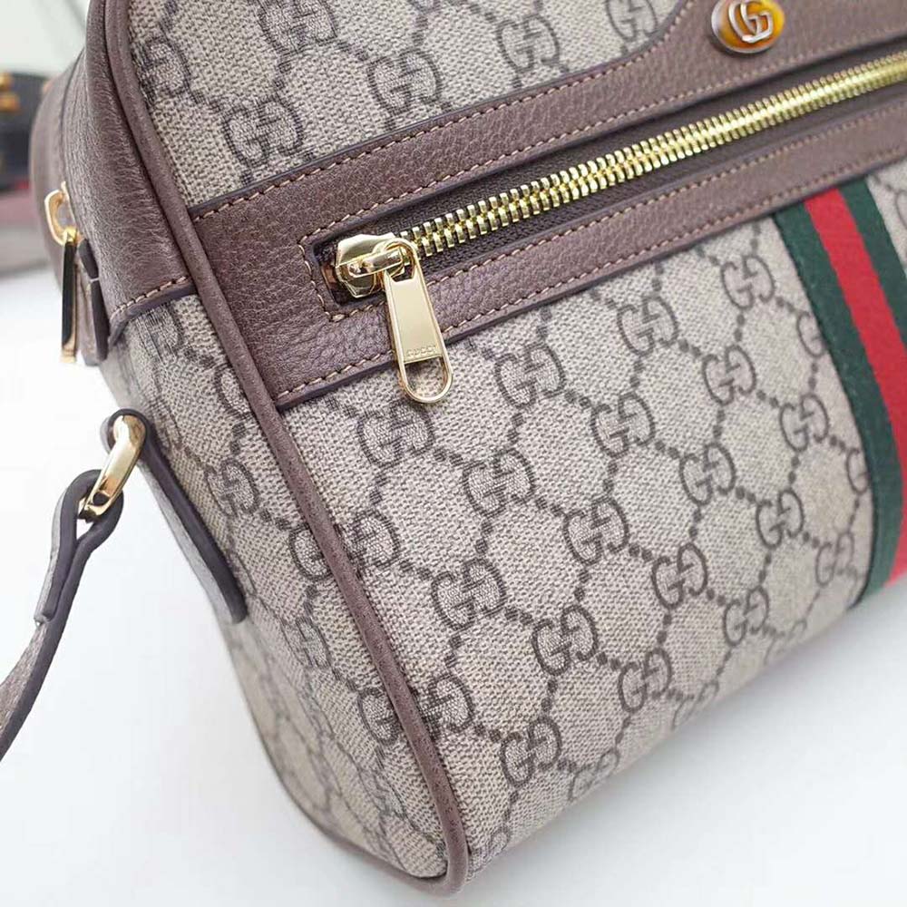 Gucci GG Unisex Ophidia GG Supreme Small Shoulder Bag-Brown