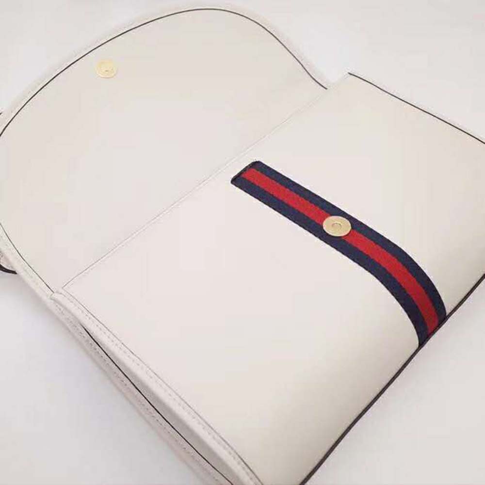 Gucci GG Women Rajah Medium Shoulder Bag-White
