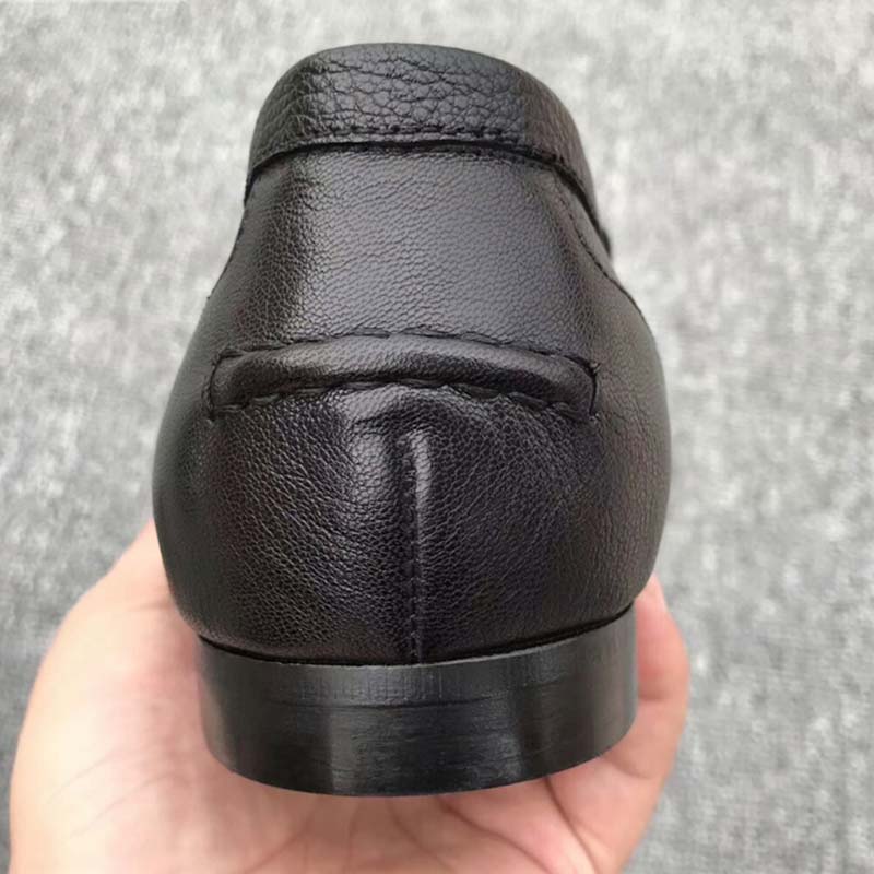 Gucci Men Horsebit Leather Loafer with Web Shoes Black