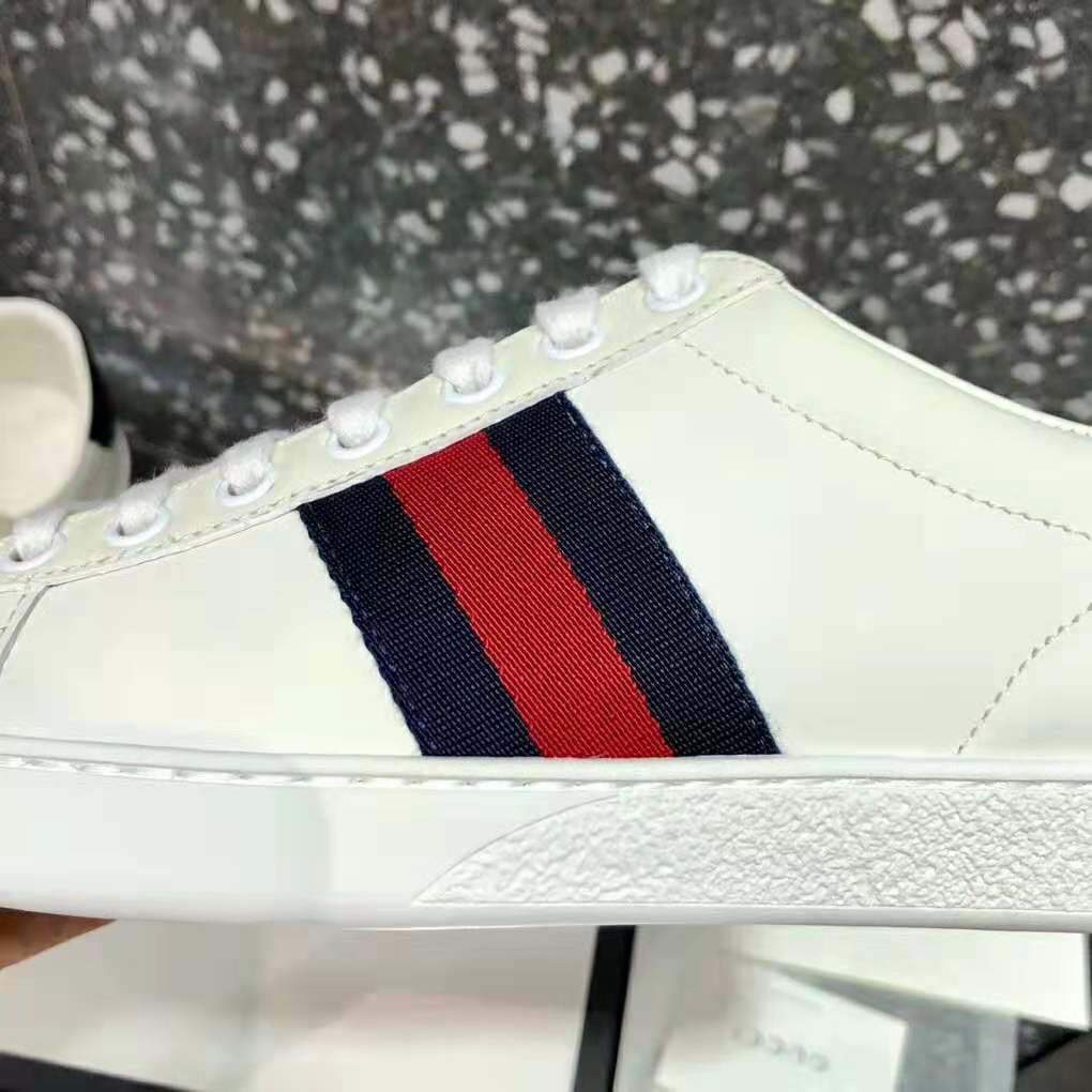 Gucci Unisex Ace Classic Low-Top Leather Sneaker-White