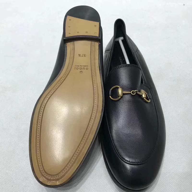 Gucci Women Brixton Leather Horsebit Loafer-Black