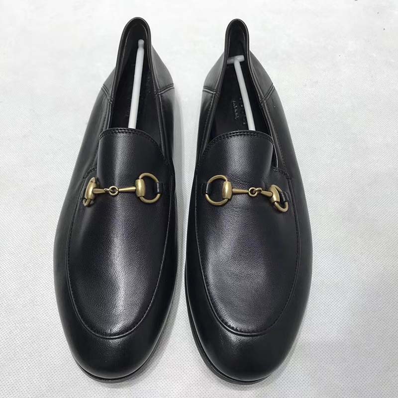 Gucci Women Brixton Leather Horsebit Loafer-Black