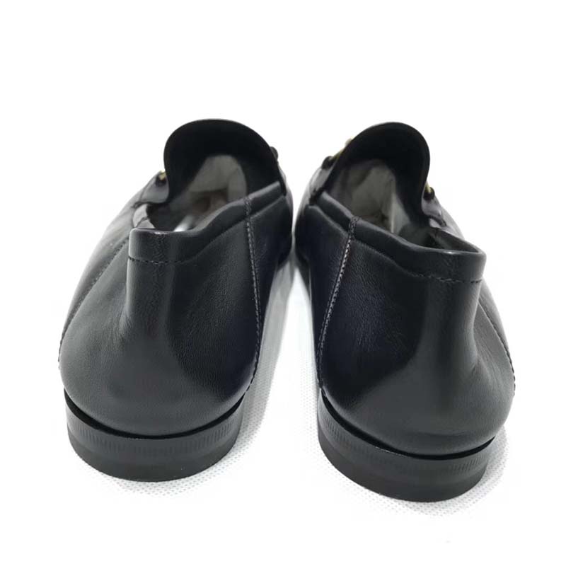 Gucci Women Brixton Leather Horsebit Loafer-Black
