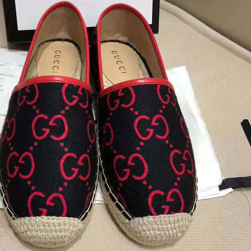 Gucci Women GG Terry Cloth Espadrille 2 cm Platform-Navy