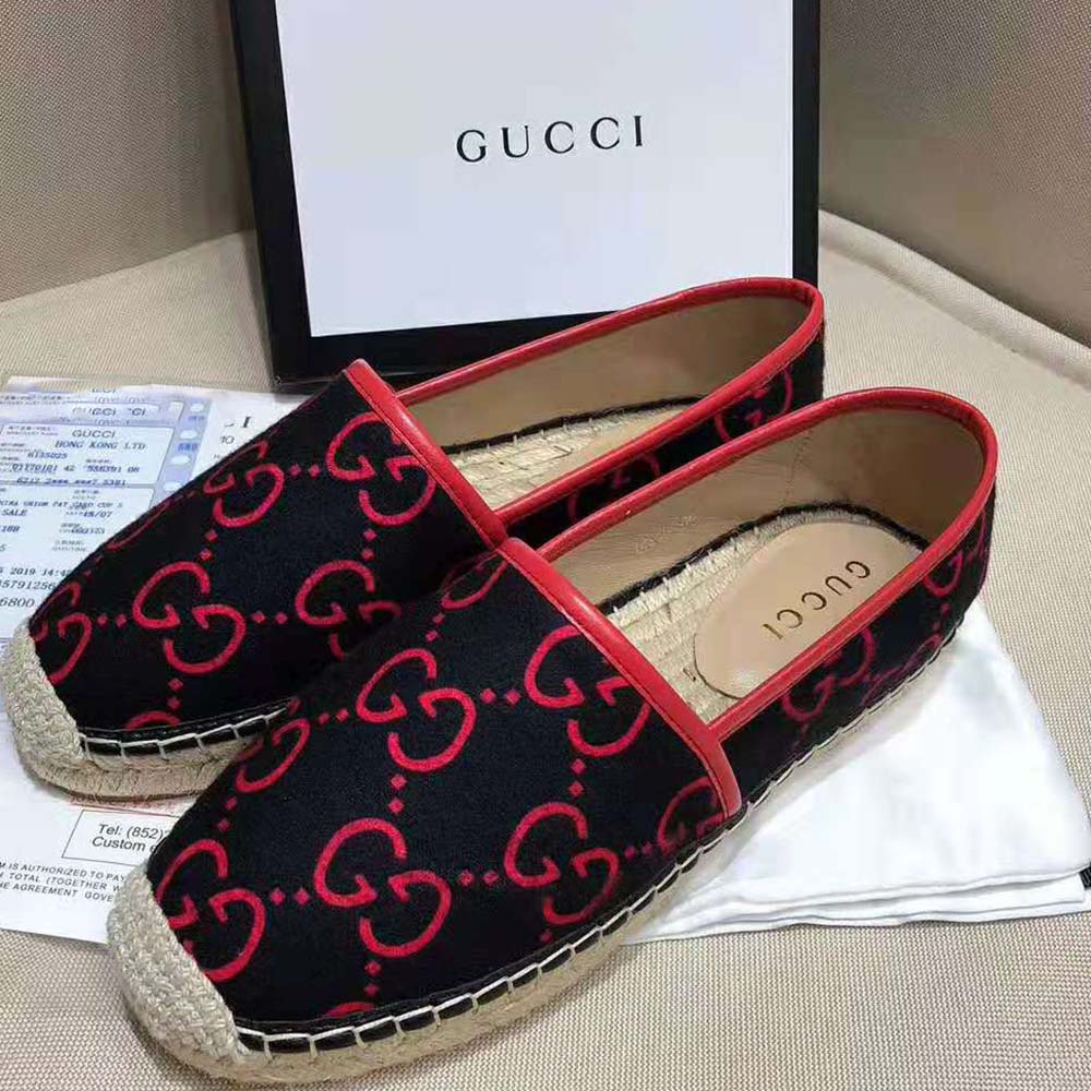Gucci Women GG Terry Cloth Espadrille 2 cm Platform-Navy