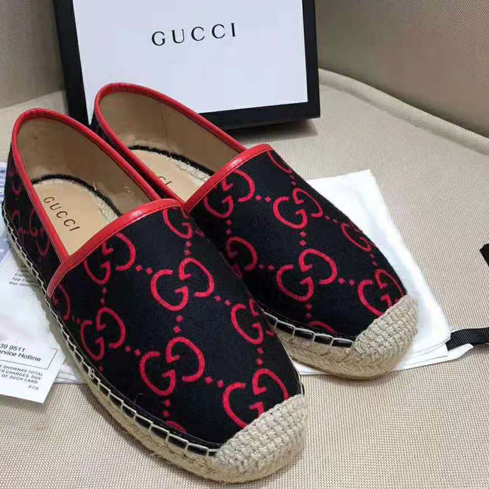 Gucci Women GG Terry Cloth Espadrille 2 cm Platform-Navy