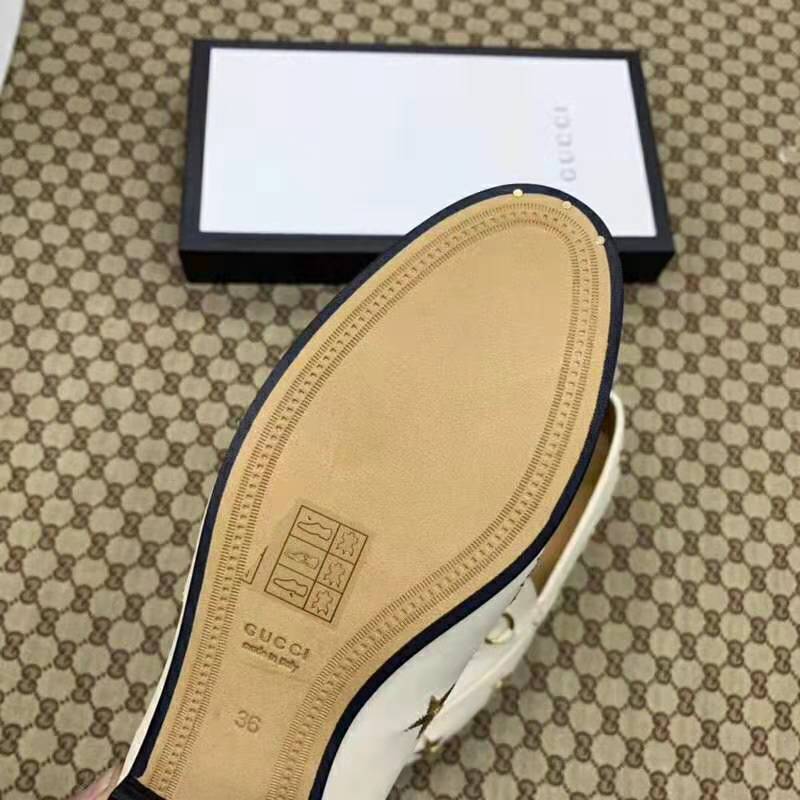 Gucci Women Gucci Jordaan Embroidered Leather Loafer 1.27cm Heel-White