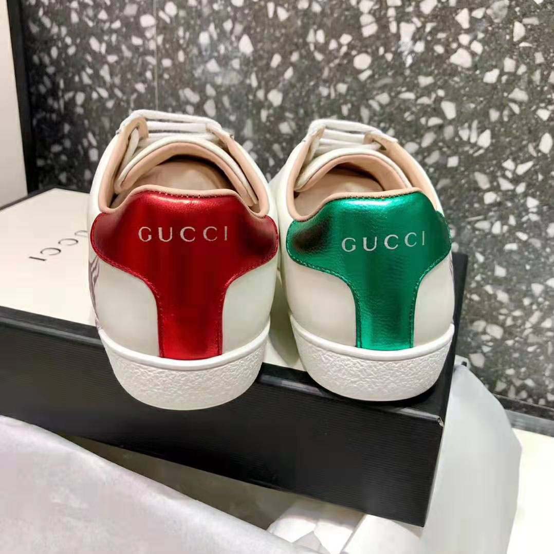 Gucci Women’s Ace Sneaker with Mystic Cat Crafted in White Leather
