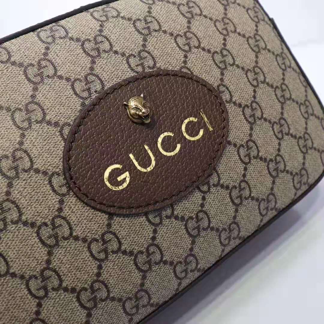 Gucci GG Women GG Supreme Messenger Bag in GG Supreme Canvas-Brown