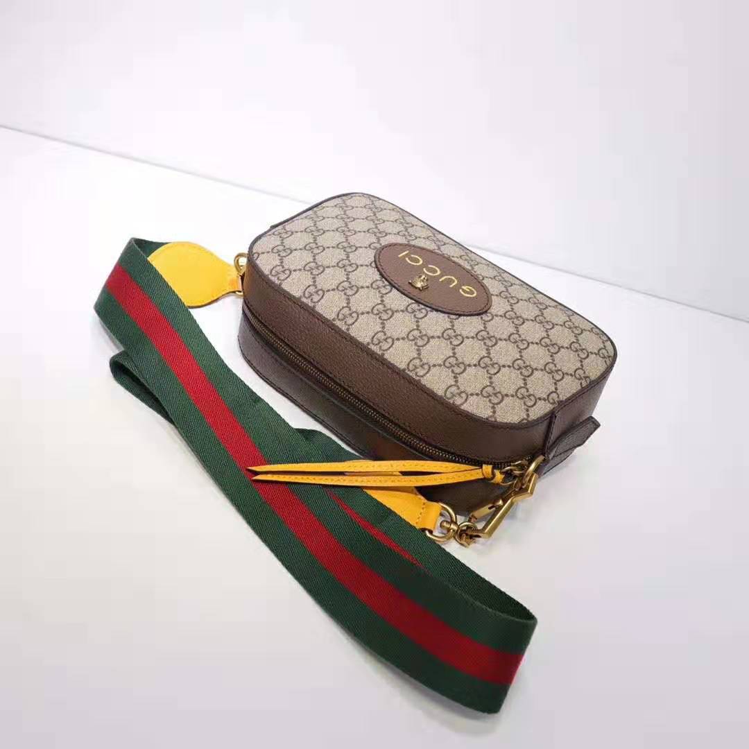Gucci GG Women GG Supreme Messenger Bag in GG Supreme Canvas-Brown