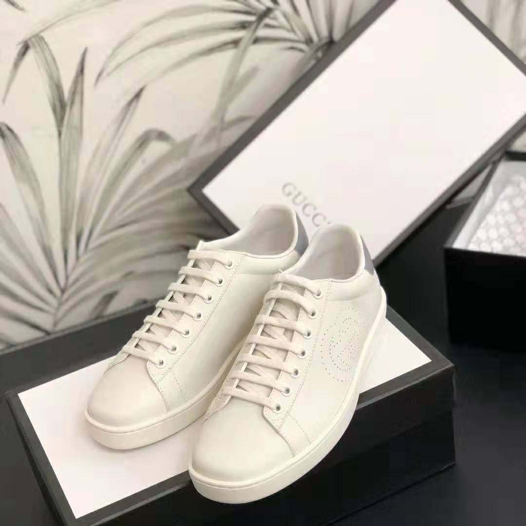 Gucci Unisex Ace Sneaker with Interlocking G-White