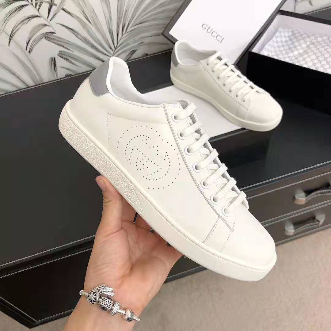 Gucci Unisex Ace Sneaker with Interlocking G-White