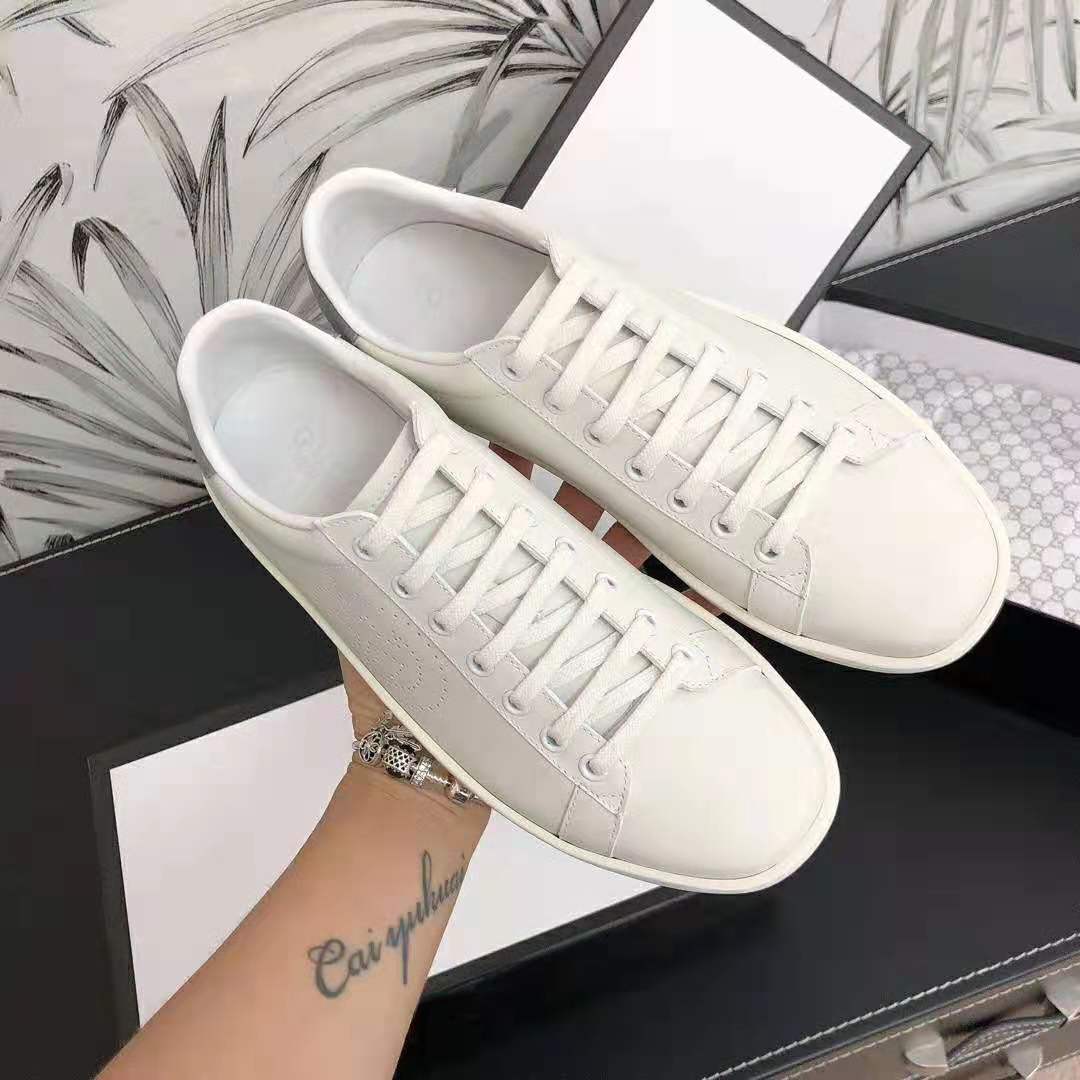 Gucci Unisex Ace Sneaker with Interlocking G-White