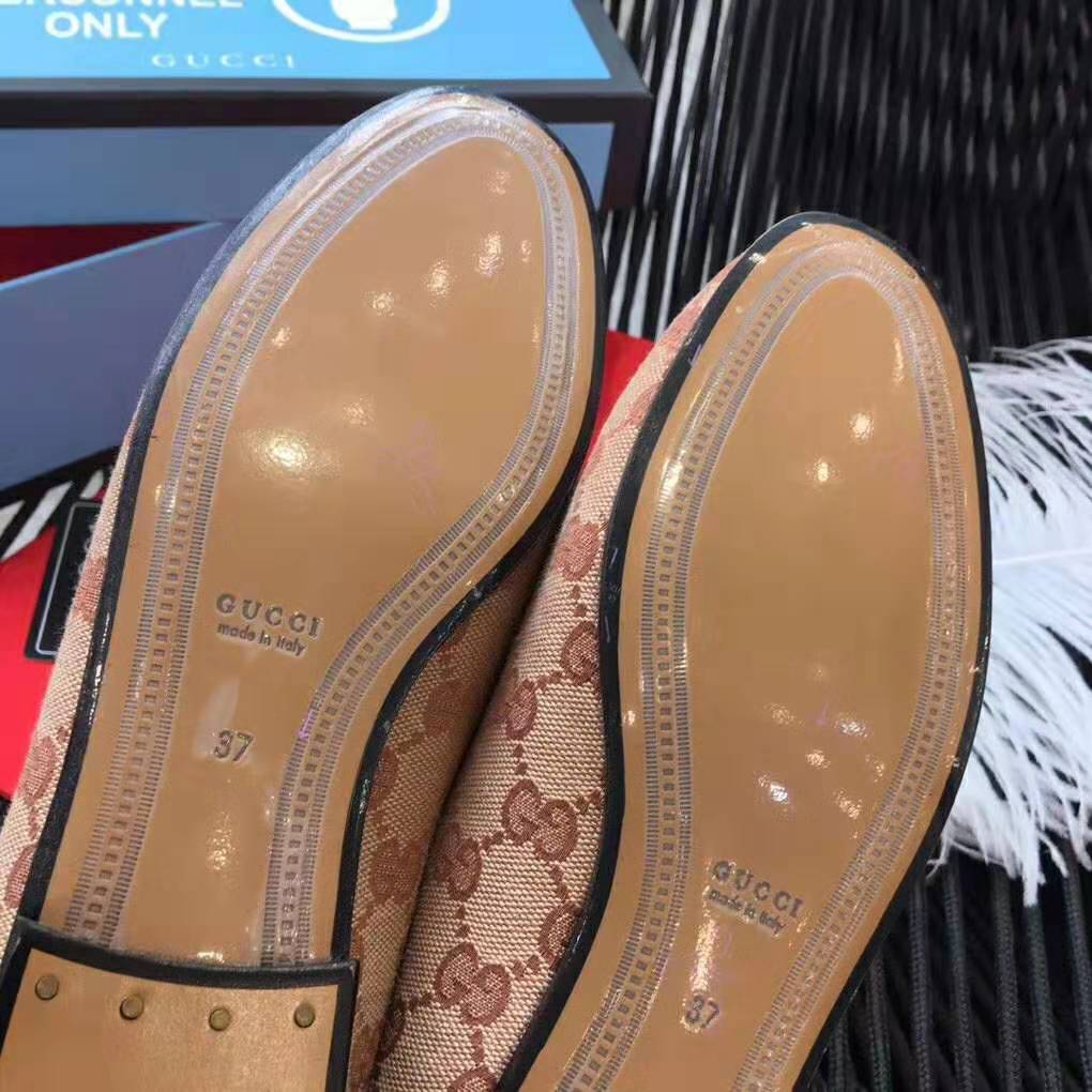 Gucci Unisex Jordaan GG Velvet Loafer-Brown