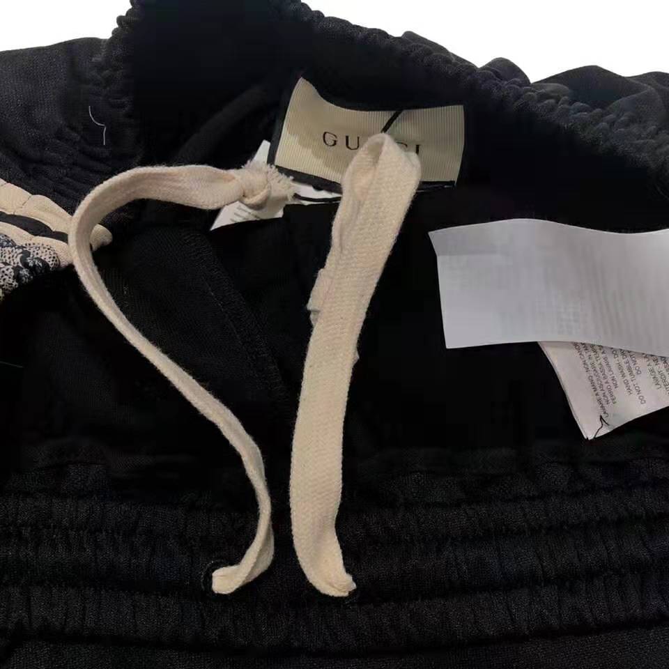 Gucci Men Oversize Technical Jersey Jacket in GG Printed Nylon-Black