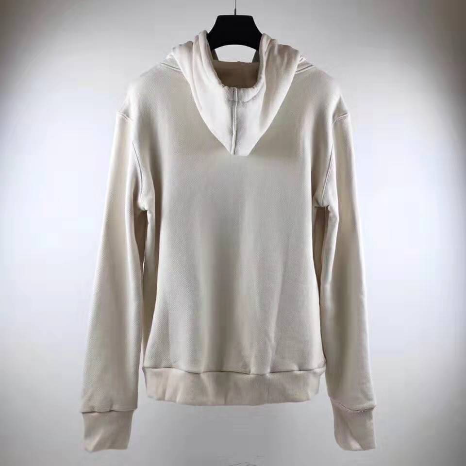 Gucci Women Hooded Sweatshirt with Deer Patch in 100% Cotton-White
