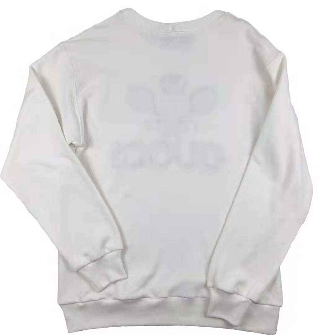 Gucci Women Oversize Sweatshirt with Gucci Tennis in 100% Cotton-White
