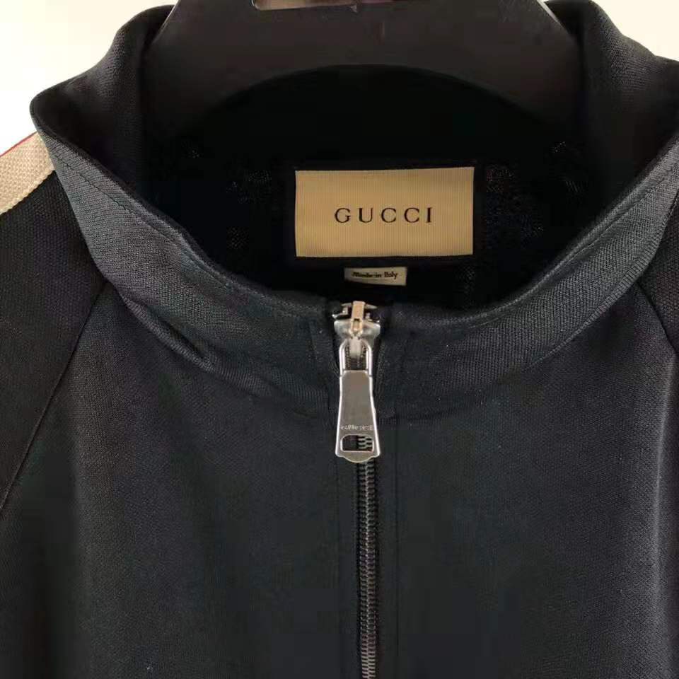 Gucci Women Technical Jersey Jacket-Black