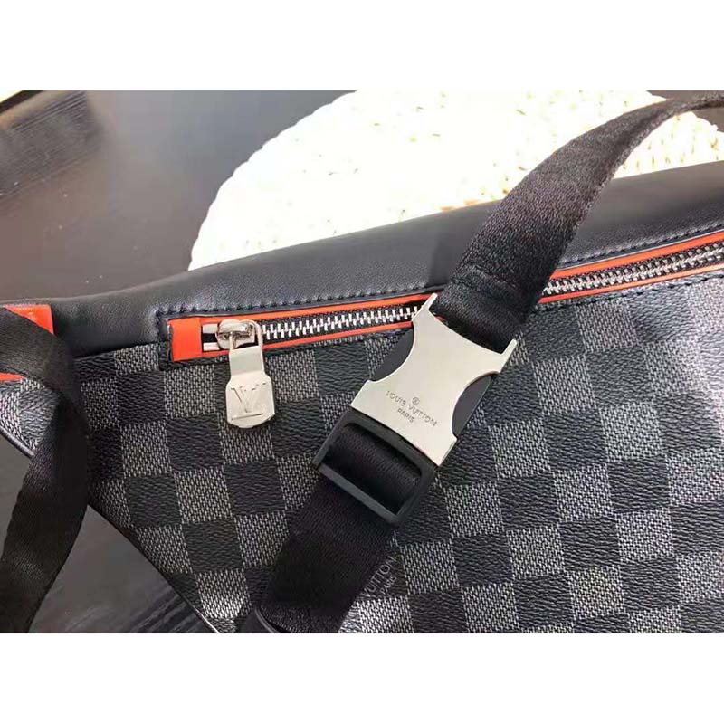 Louis Vuitton LV Men Damier Cobalt Race Discovery Bumbag in Monogram Canvas-Orange