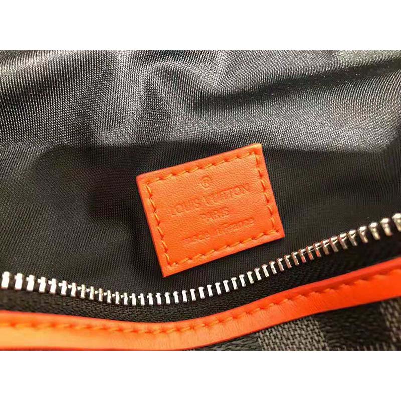 Louis Vuitton LV Men Damier Cobalt Race Discovery Bumbag in Monogram Canvas-Orange