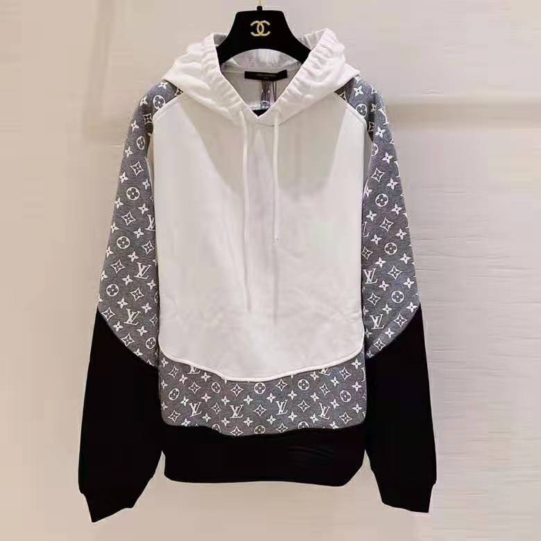 Louis Vuitton LV Men Monogram Circle Cut Hoodie in 100% Cotton-Grey