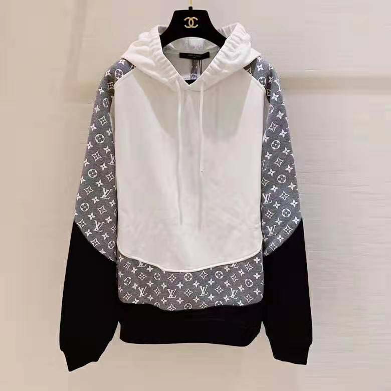 Louis Vuitton LV Men Monogram Circle Cut Hoodie in 100% Cotton-Grey