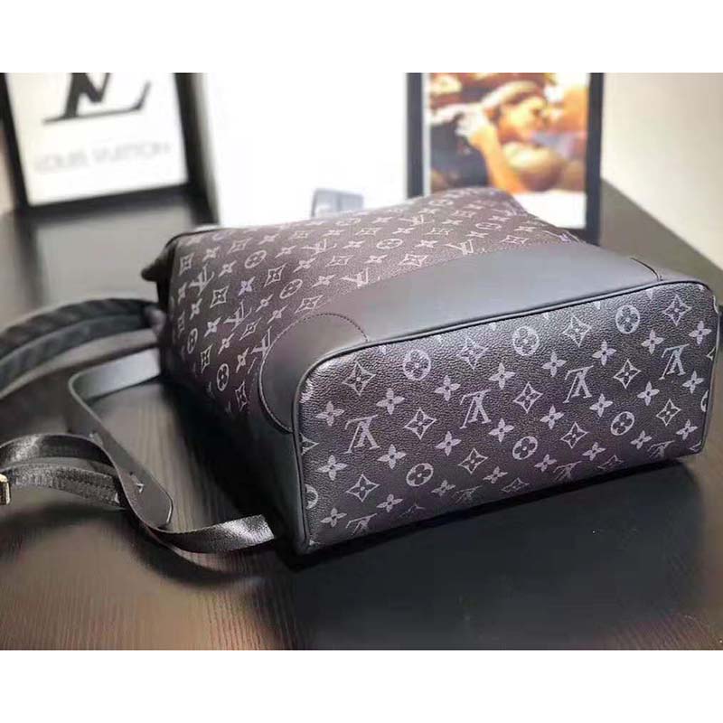 Louis Vuitton LV Men Steamer Backpack in Monogram Eclipse Canvas-Grey