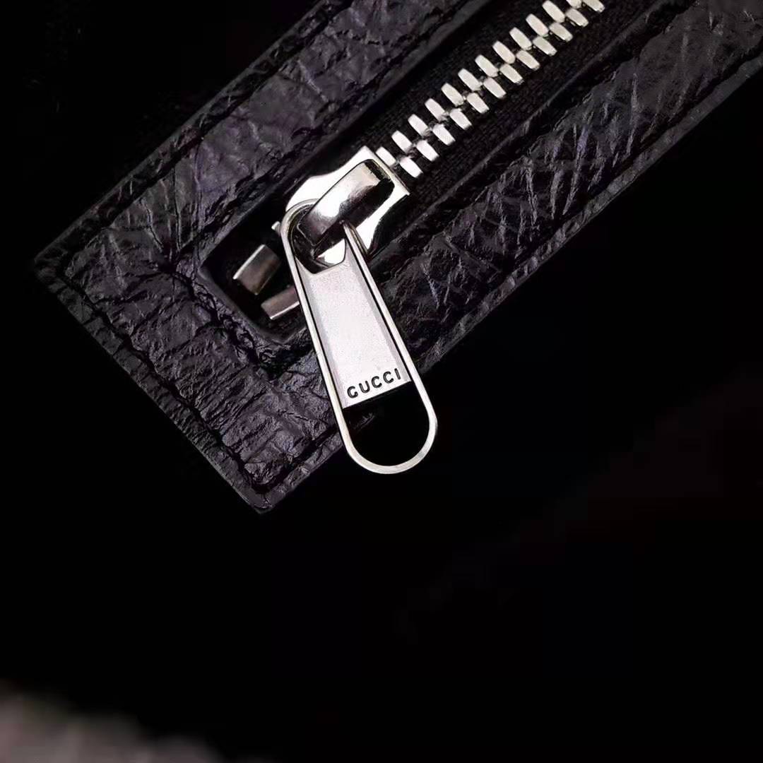 Gucci GG Men Leather Belt Bag in Black Soft Leather