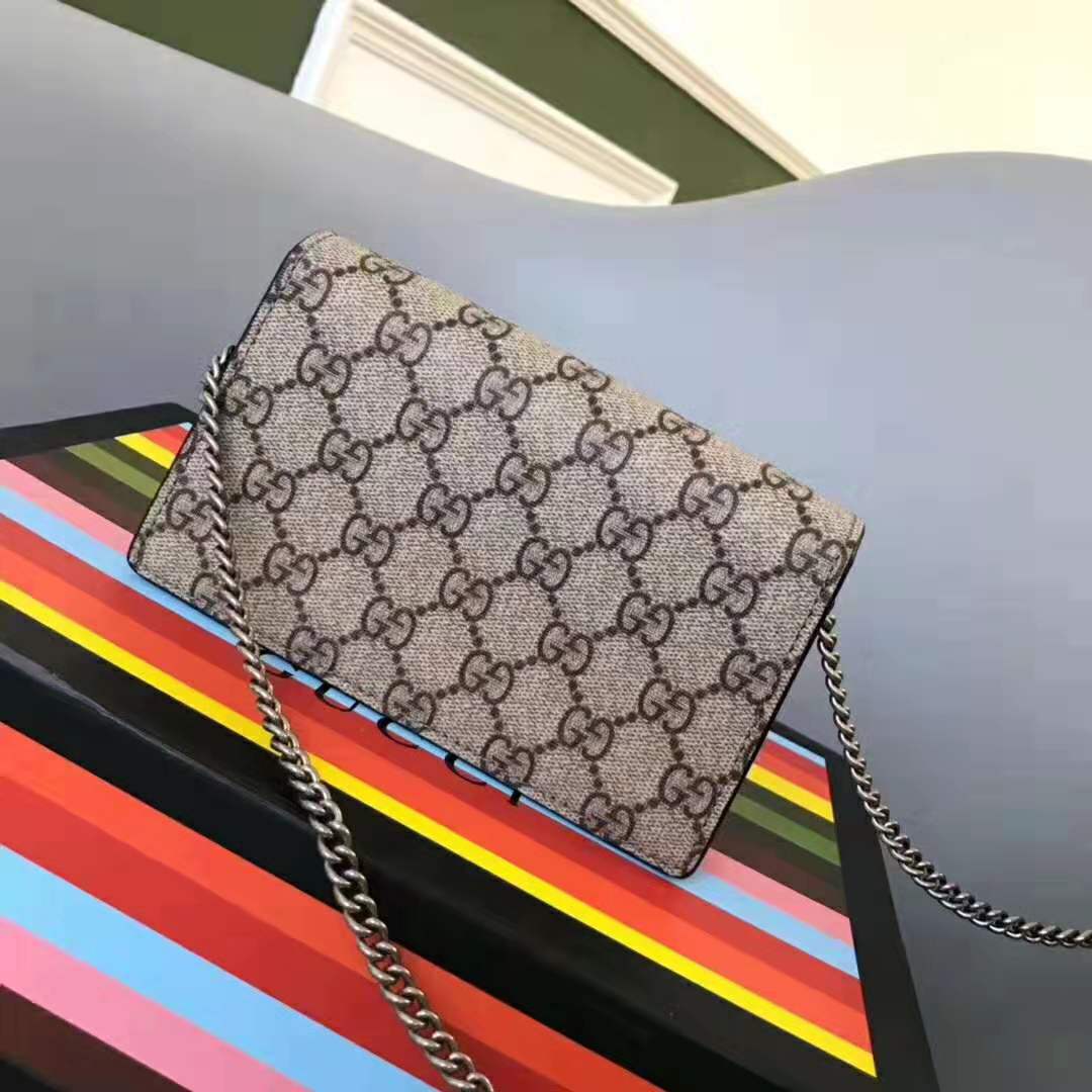 Gucci GG Women Dionysus GG Supreme Mini Bag-Sandy