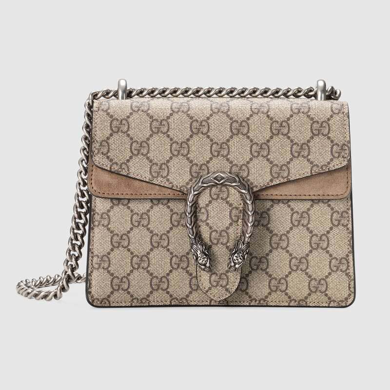 Gucci GG Women Dionysus GG Supreme Mini Bag in Tiger Head Spur