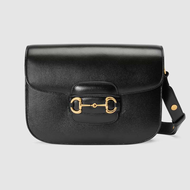 Gucci GG Women Gucci 1955 Horsebit Shoulder Bag in Textured Leather