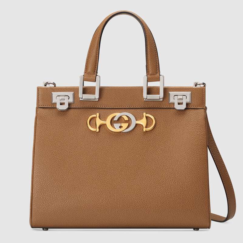 Gucci GG Women Gucci Zumi Grainy Leather Small Top Handle Bag