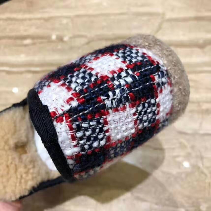 Gucci Unisex GG Check Tweed Loafer in Blue White and Red Check Tweed