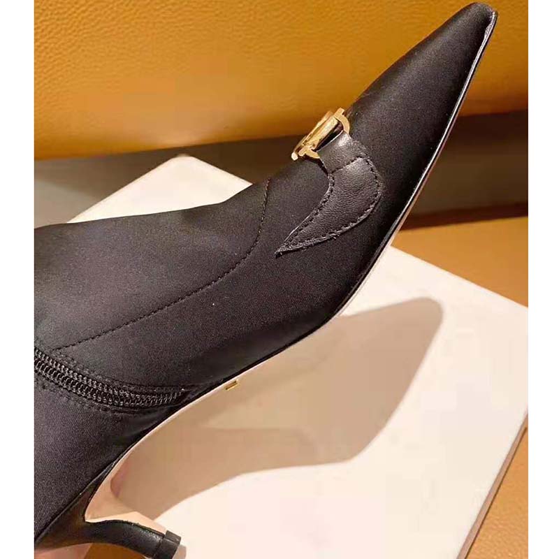 Gucci Women Gucci Zumi Mid-Heel Ankle Boot 7.7 cm Heel-Black
