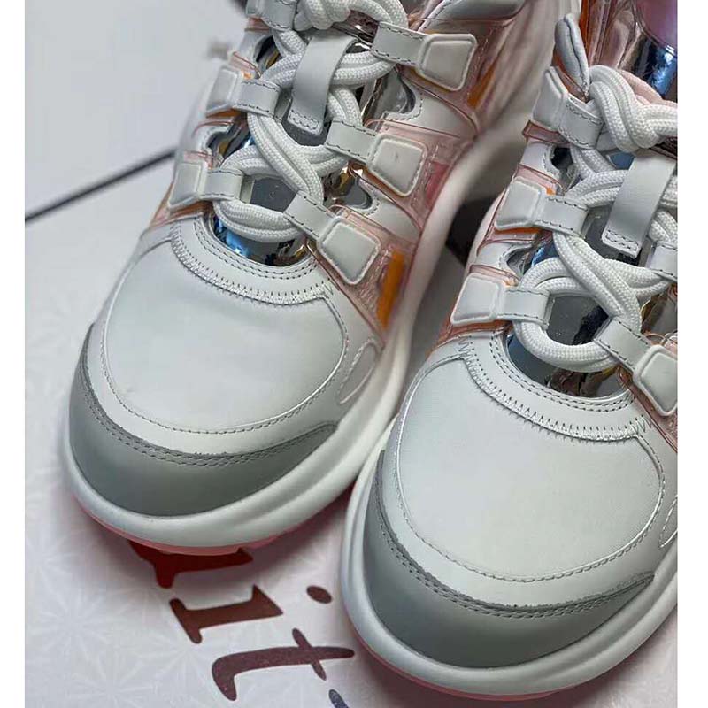 Louis Vuitton LV Women LV Archlight Sneaker in Leather and Technical Fabrics-Orange