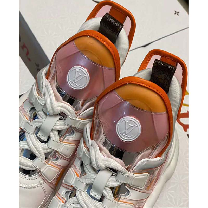 Louis Vuitton LV Women LV Archlight Sneaker in Leather and Technical Fabrics-Orange