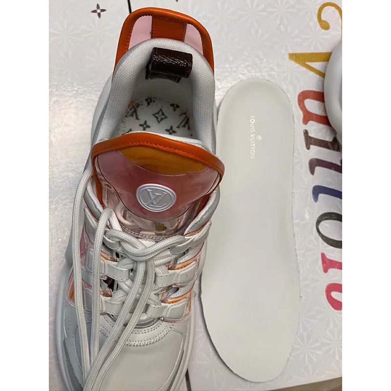 Louis Vuitton LV Women LV Archlight Sneaker in Leather and Technical Fabrics-Orange