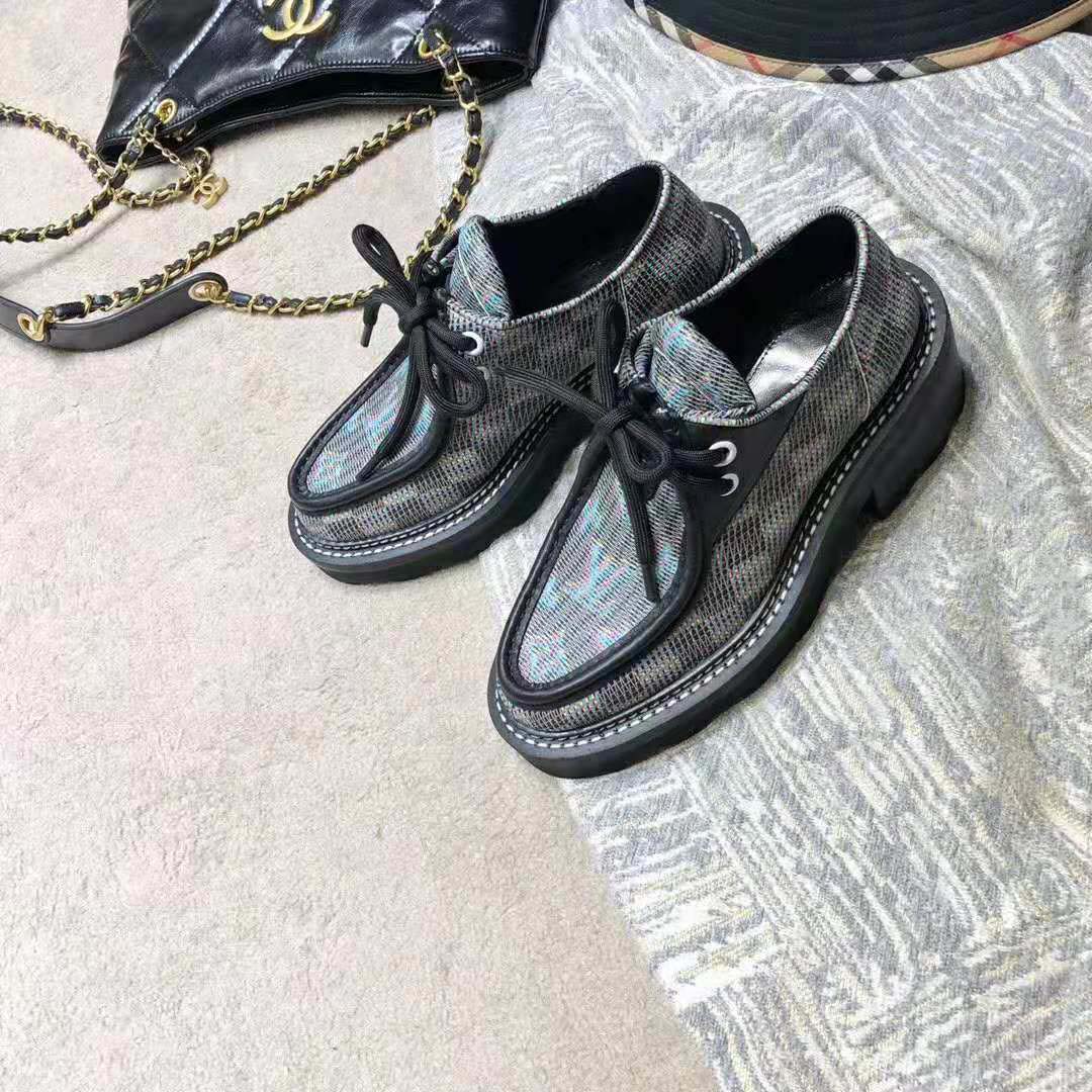 Louis Vuitton LV Women LV Beaubourg Platform Derby in Calf Leather and Monogram LV Pop-Printed Canvas